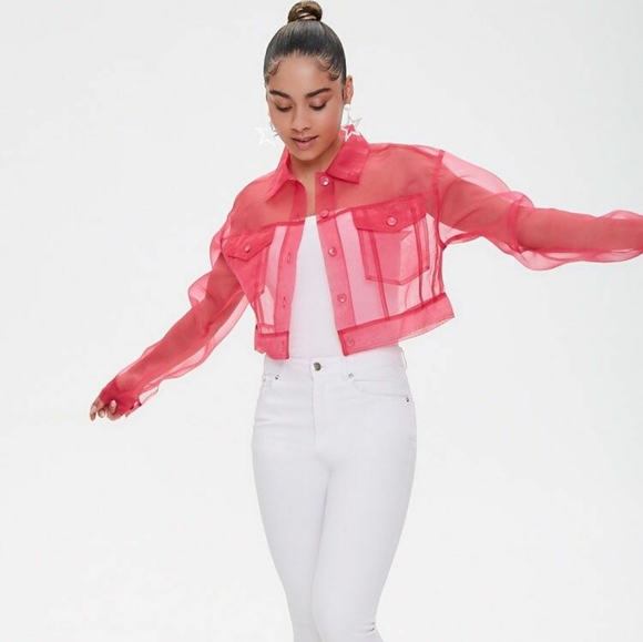 pink organza jacket